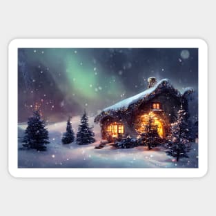 Winter Holiday Chrismas tree Landscap gift designs Series 04 Sticker